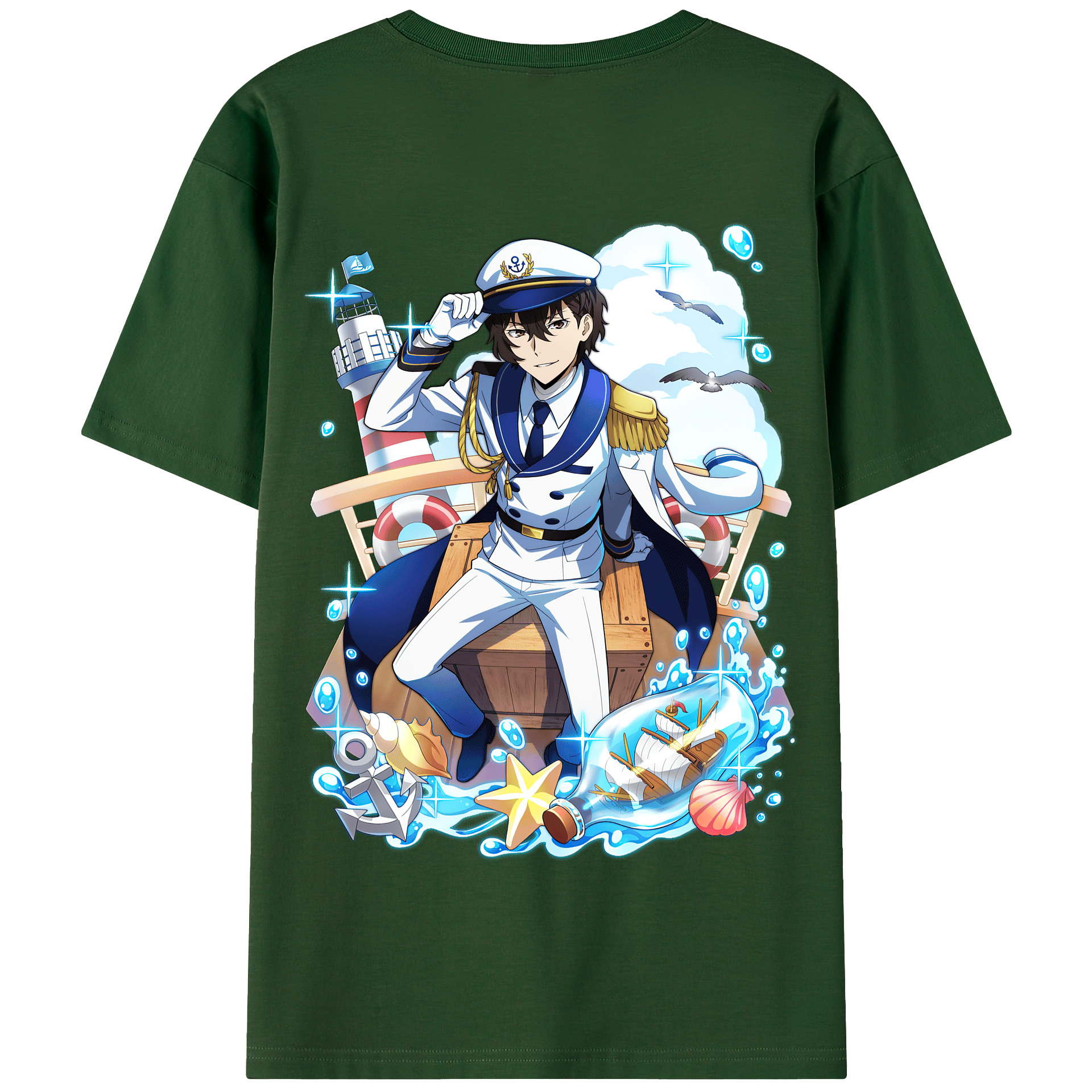 （画像用） 文豪ストレイドッグス Bungo Stray Dogs 綿100％半袖Tシャツ（背面プリント）